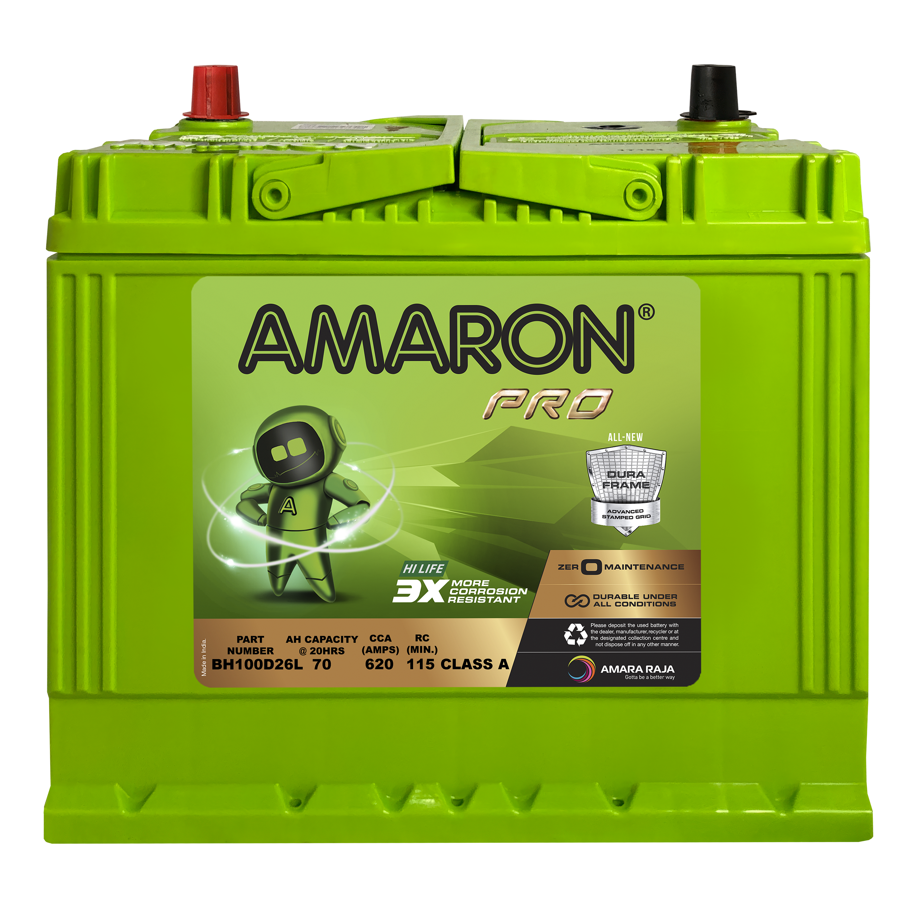 | AMARON |  PRO SERIES - DuraFrame ASG 100D26L (NS70L) - 620CCA
