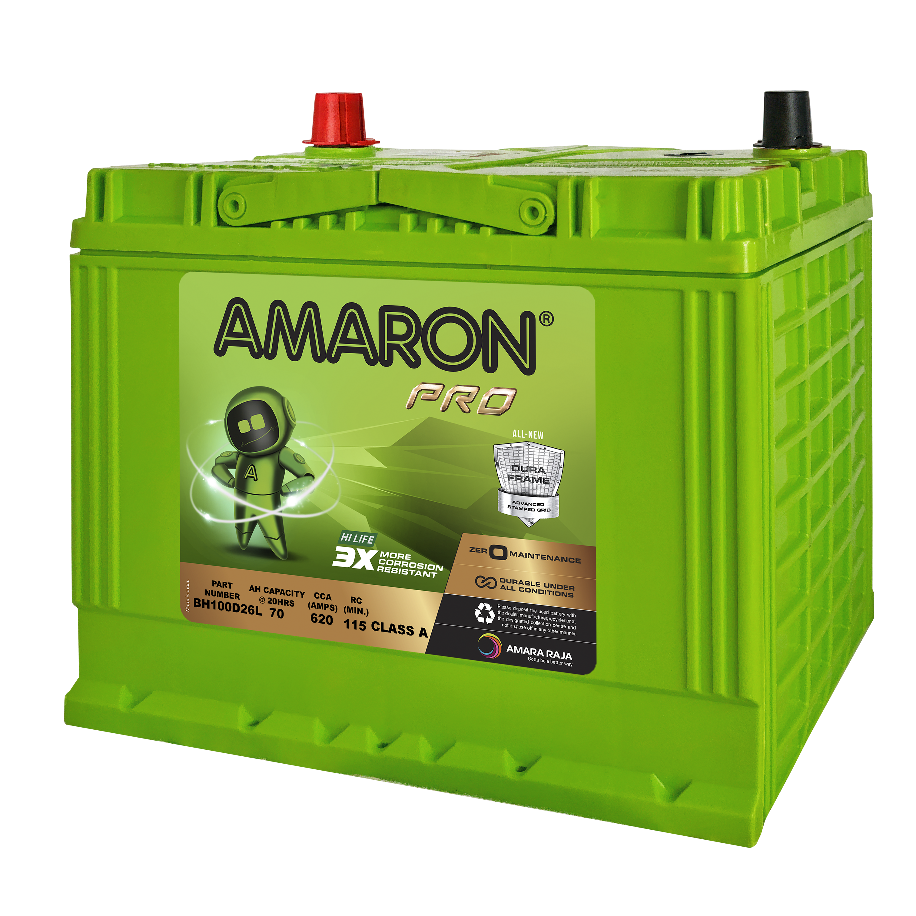 | AMARON |  PRO SERIES - DuraFrame ASG 100D26L (NS70L) - 620CCA