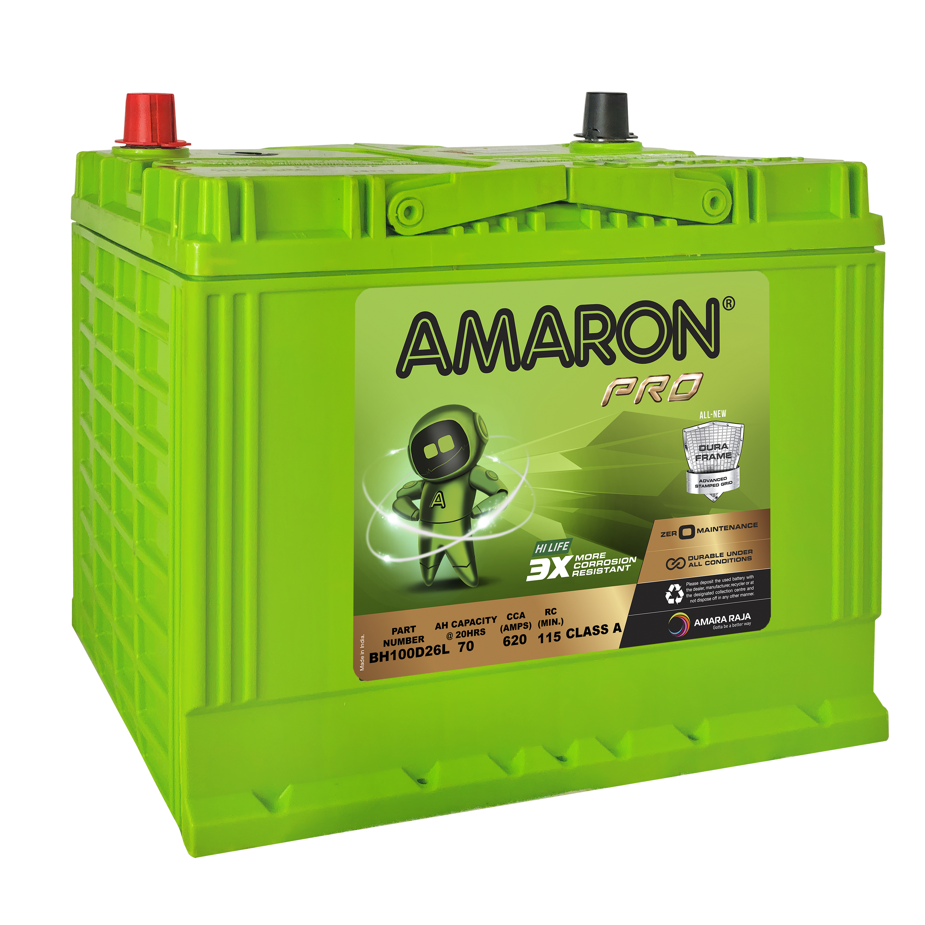 | AMARON |  PRO SERIES - DuraFrame ASG 100D26L (NS70L) - 620CCA