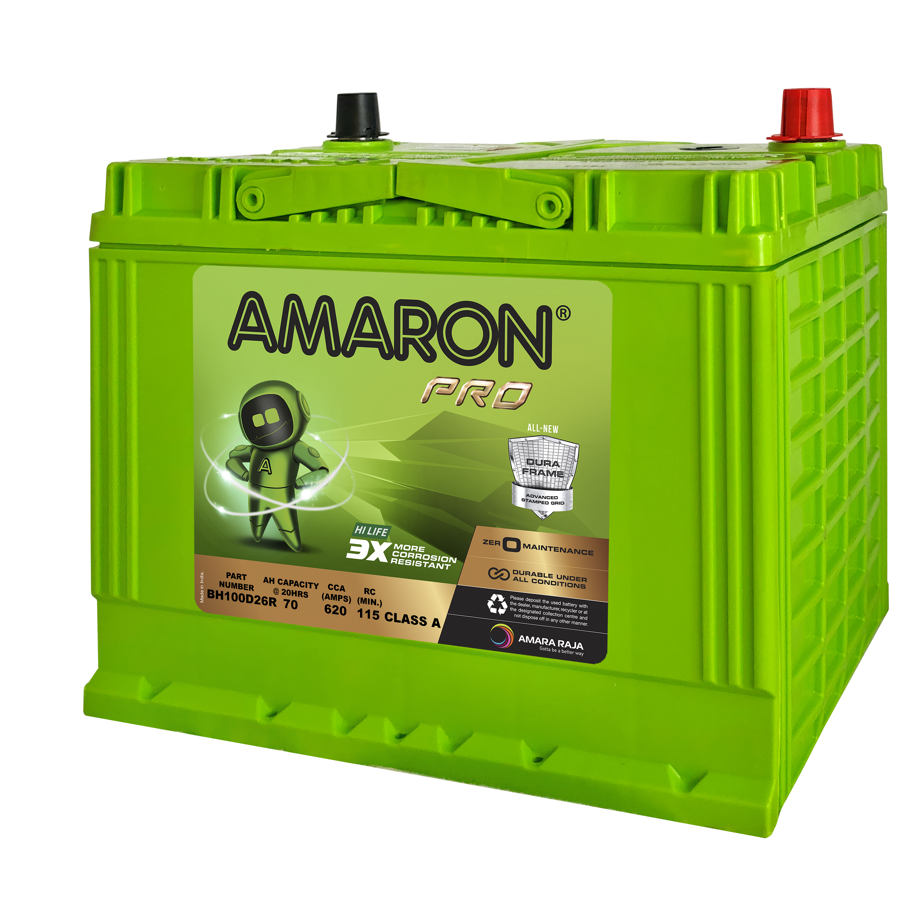 | AMARON |  PRO SERIES - DuraFrame ASG 100D26R (NS70R) - 620CCA