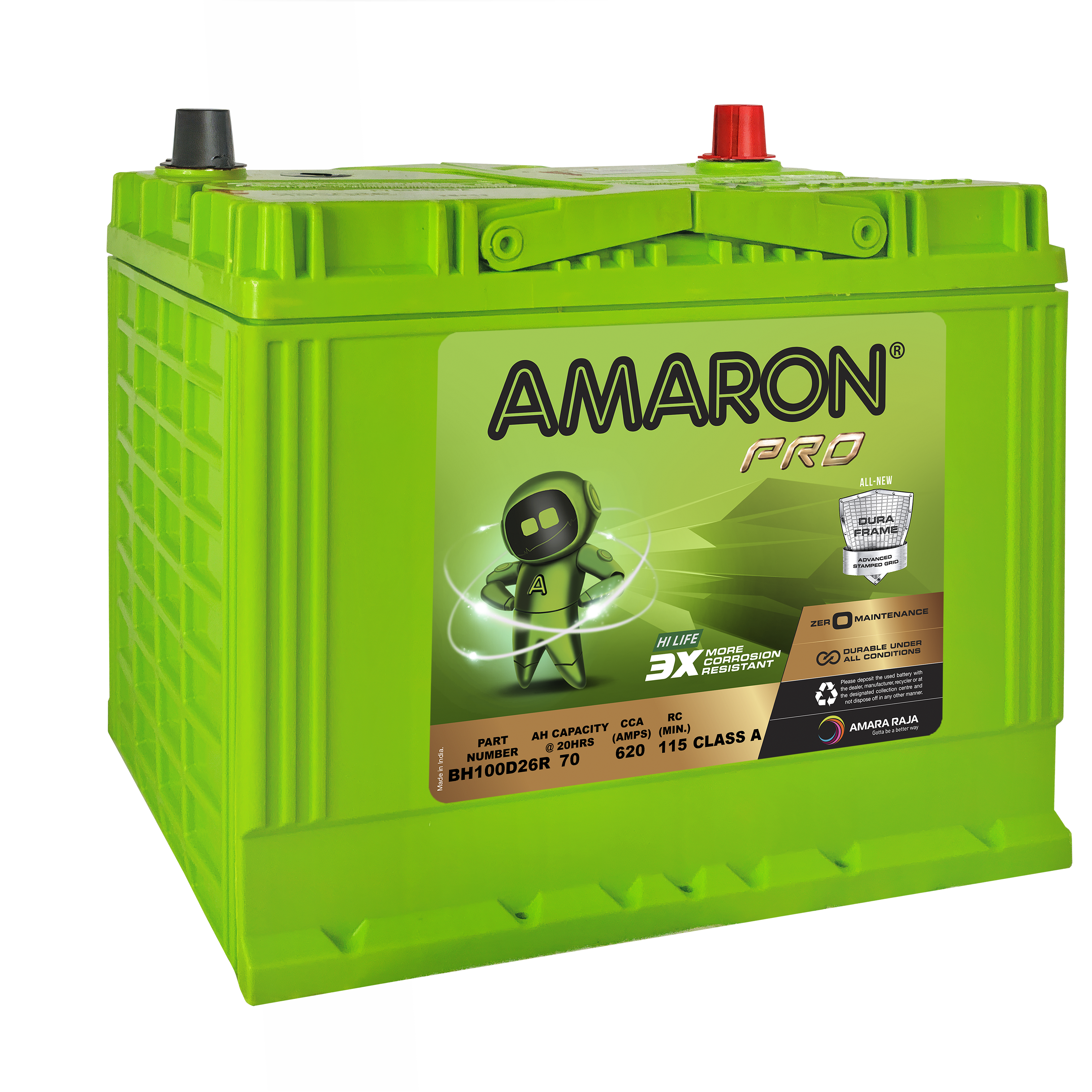 | AMARON |  PRO SERIES - DuraFrame ASG 100D26R (NS70R) - 620CCA