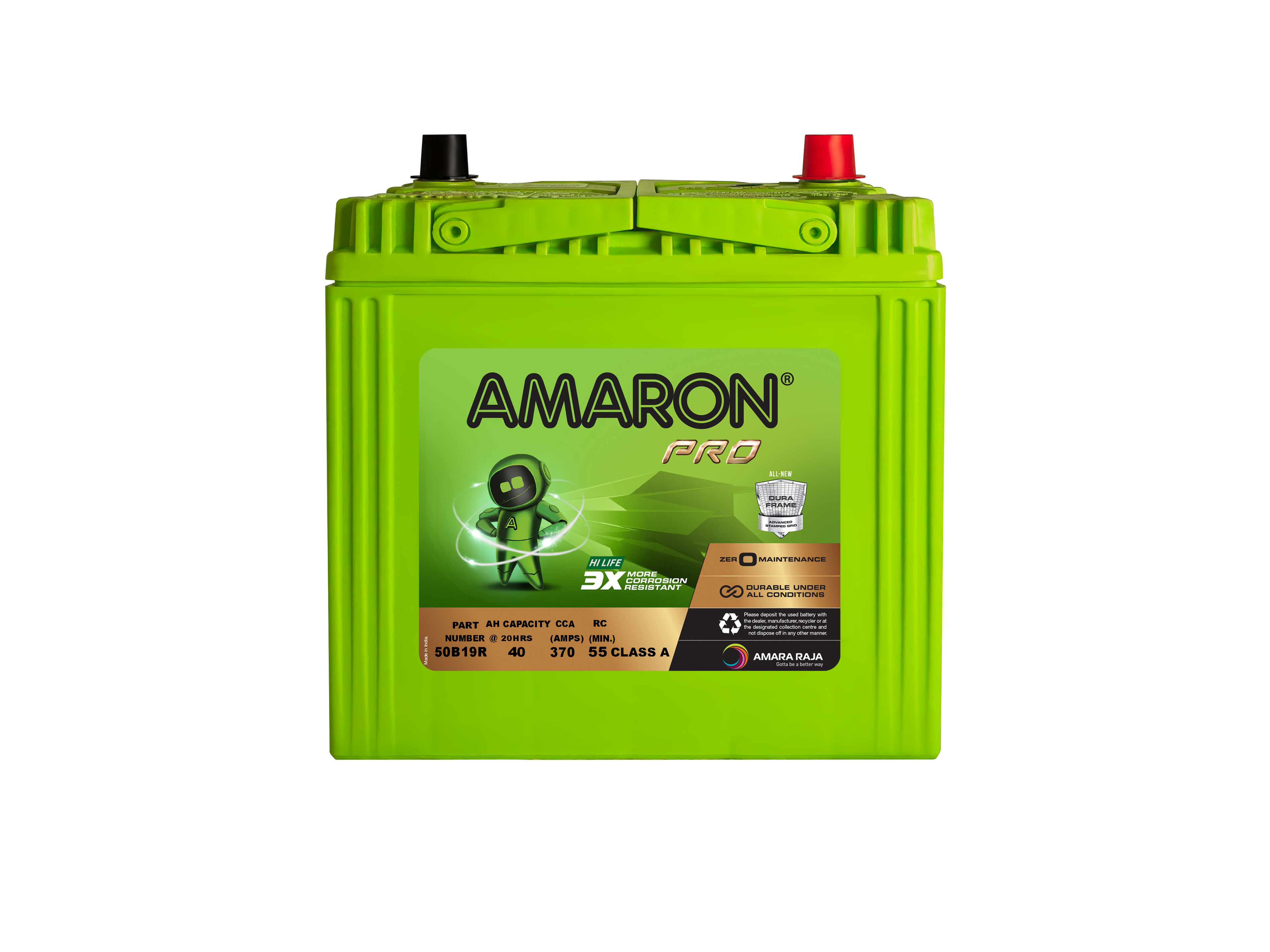 | AMARON |  PRO SERIES - DuraFrame ASG 50B19R (NS40) - 370CCA