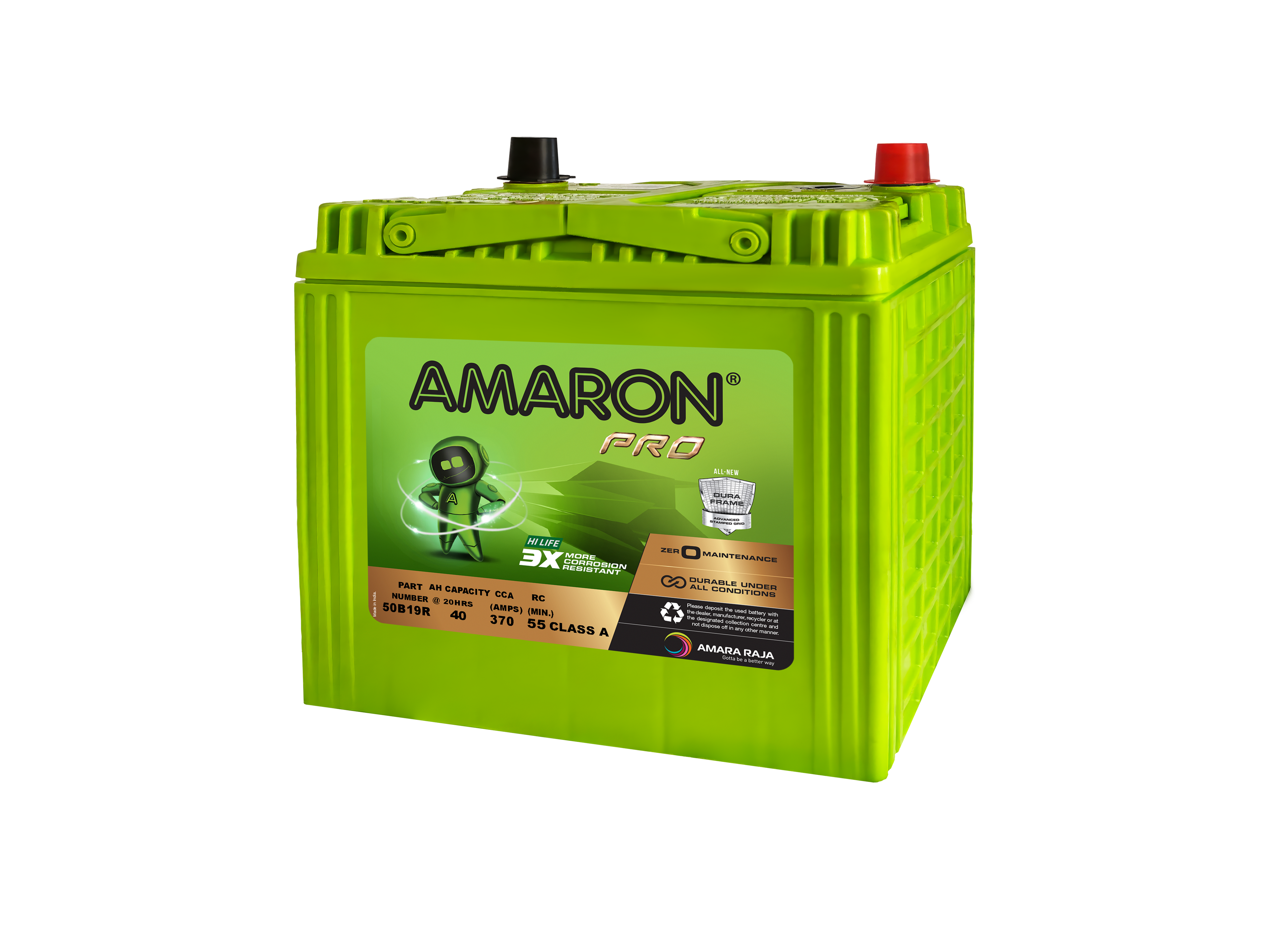 | AMARON |  PRO SERIES - DuraFrame ASG 50B19R (NS40) - 370CCA