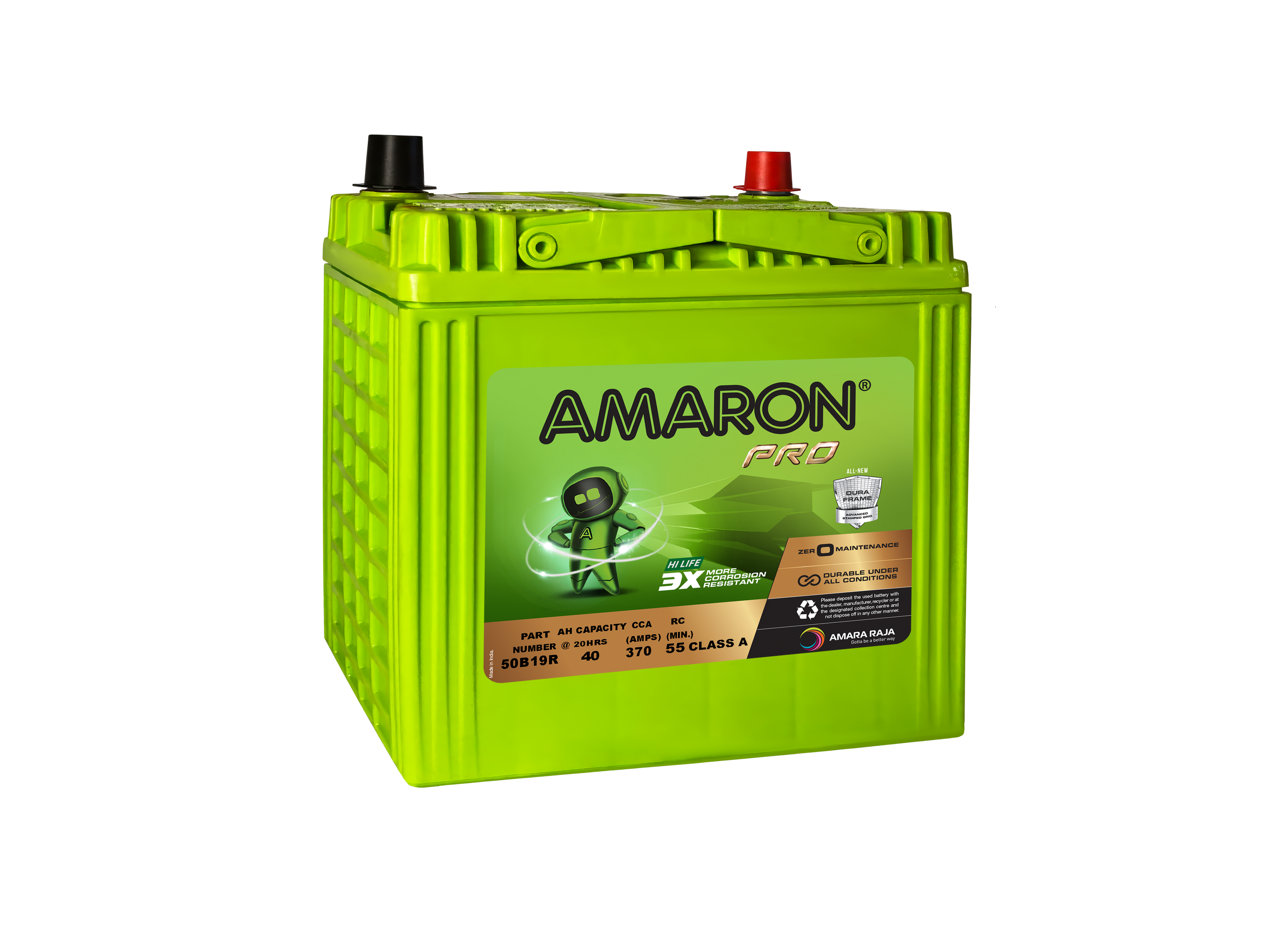 | AMARON |  PRO SERIES - DuraFrame ASG 50B19R (NS40) - 370CCA