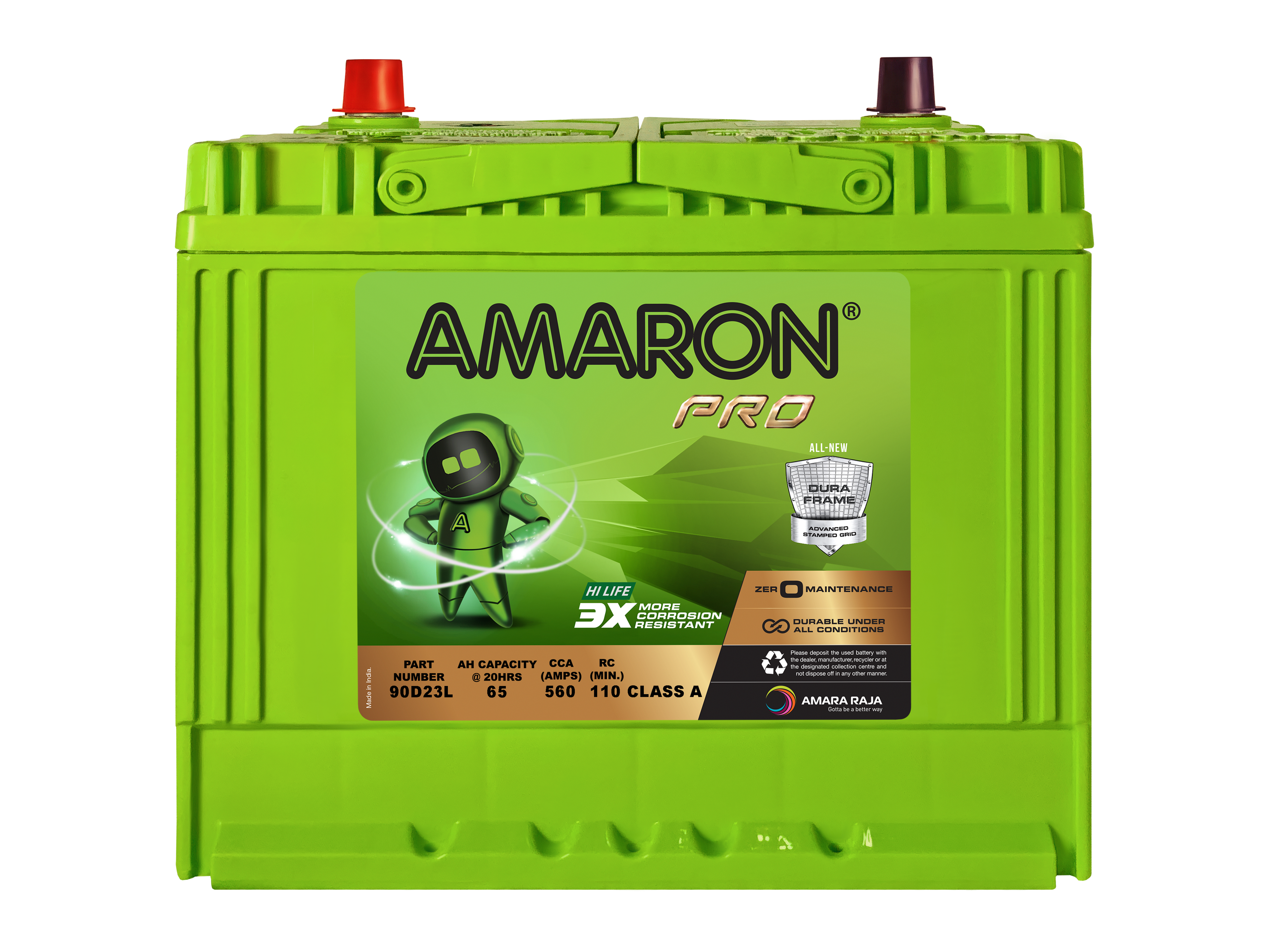 | AMARON |  PRO SERIES - DuraFrame ASG 90D23L (55D23L)  - 560CCA