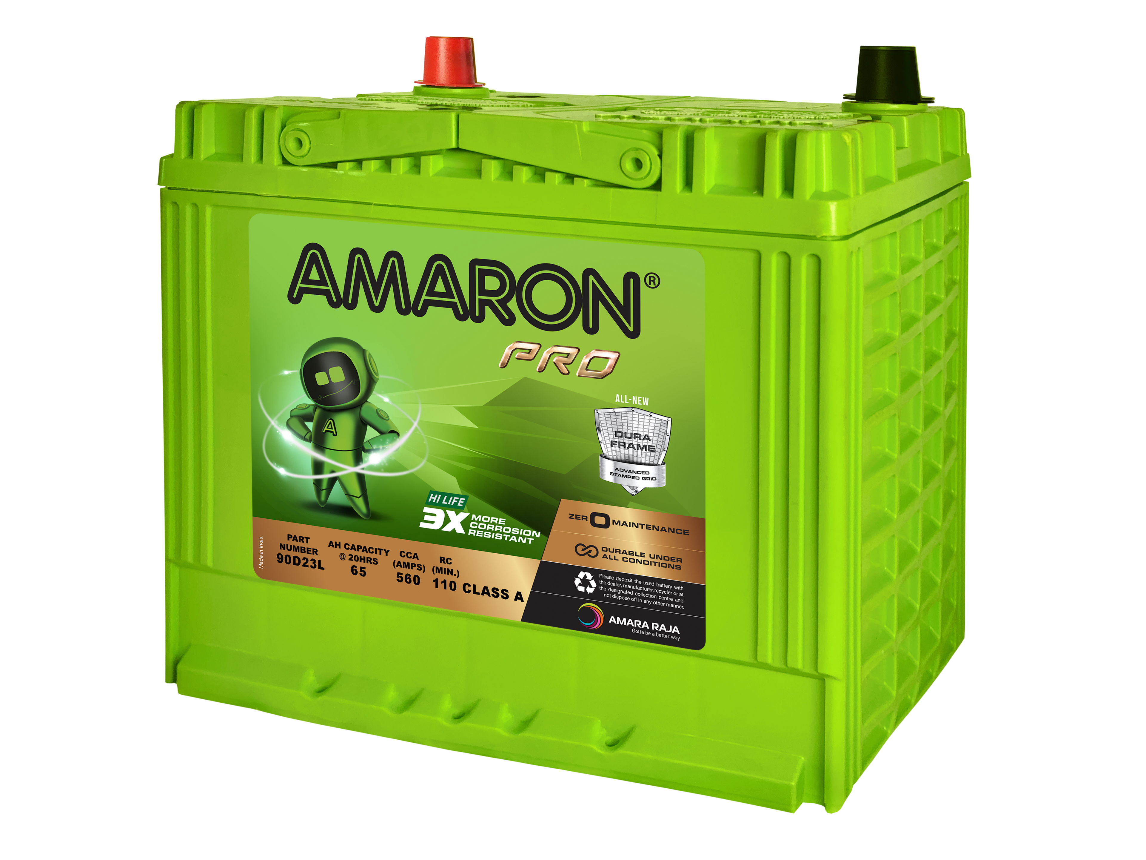 | AMARON |  PRO SERIES - DuraFrame ASG 90D23L (55D23L)  - 560CCA