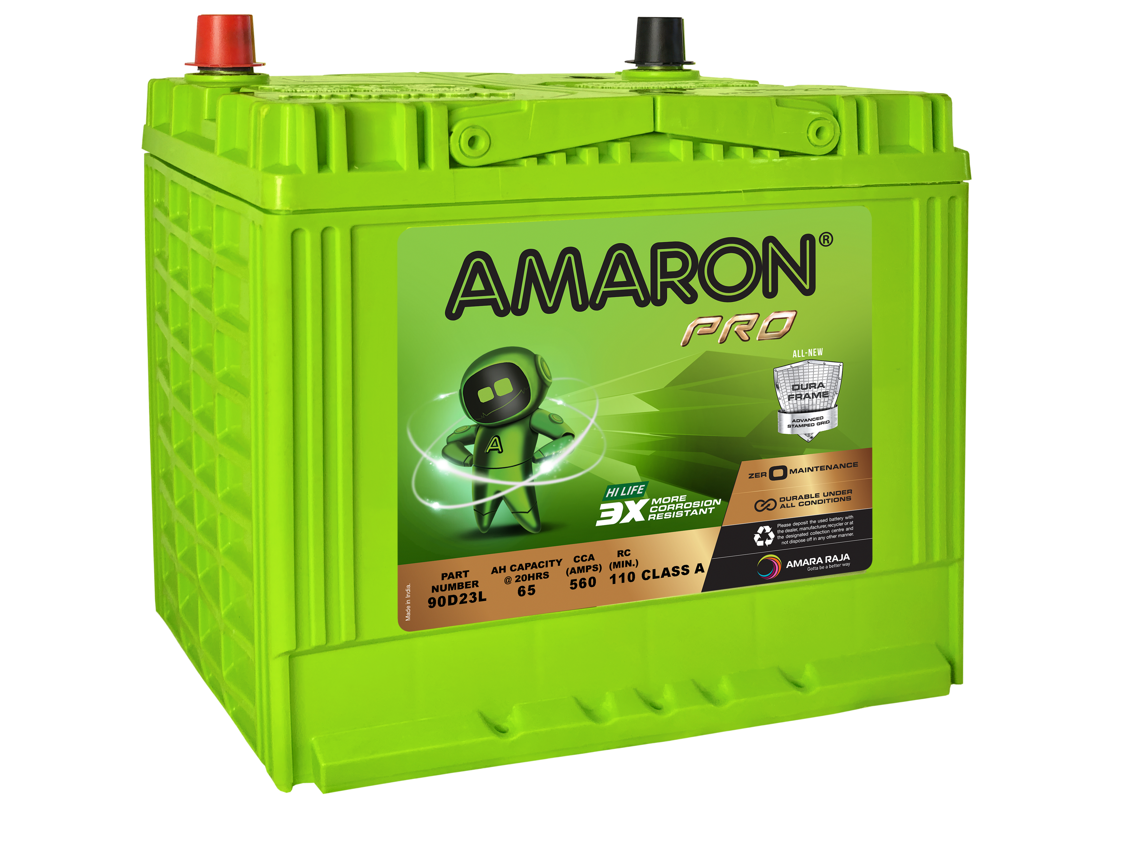 | AMARON |  PRO SERIES - DuraFrame ASG 90D23L (55D23L)  - 560CCA