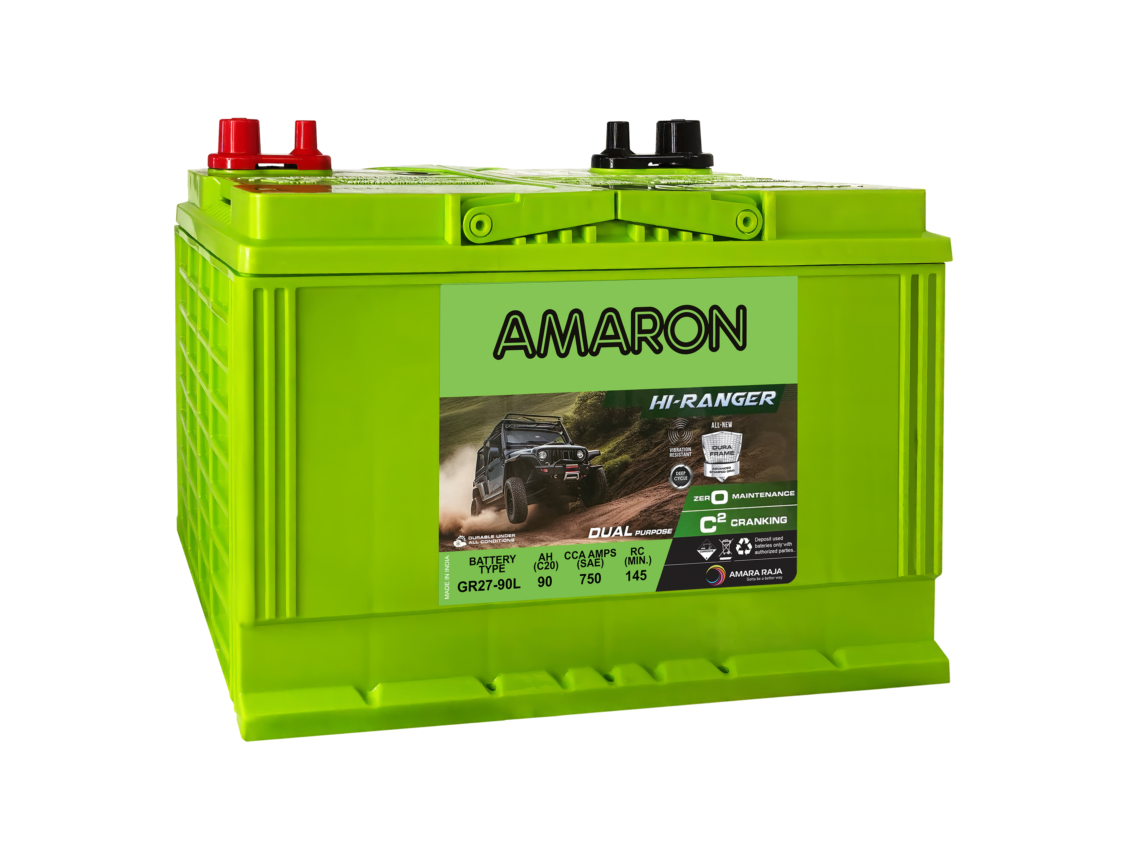 | AMARON |  PRO SERIES - DuraFrame ASG - GR27L Pro-Ranger Dual Terminal - 800CCA