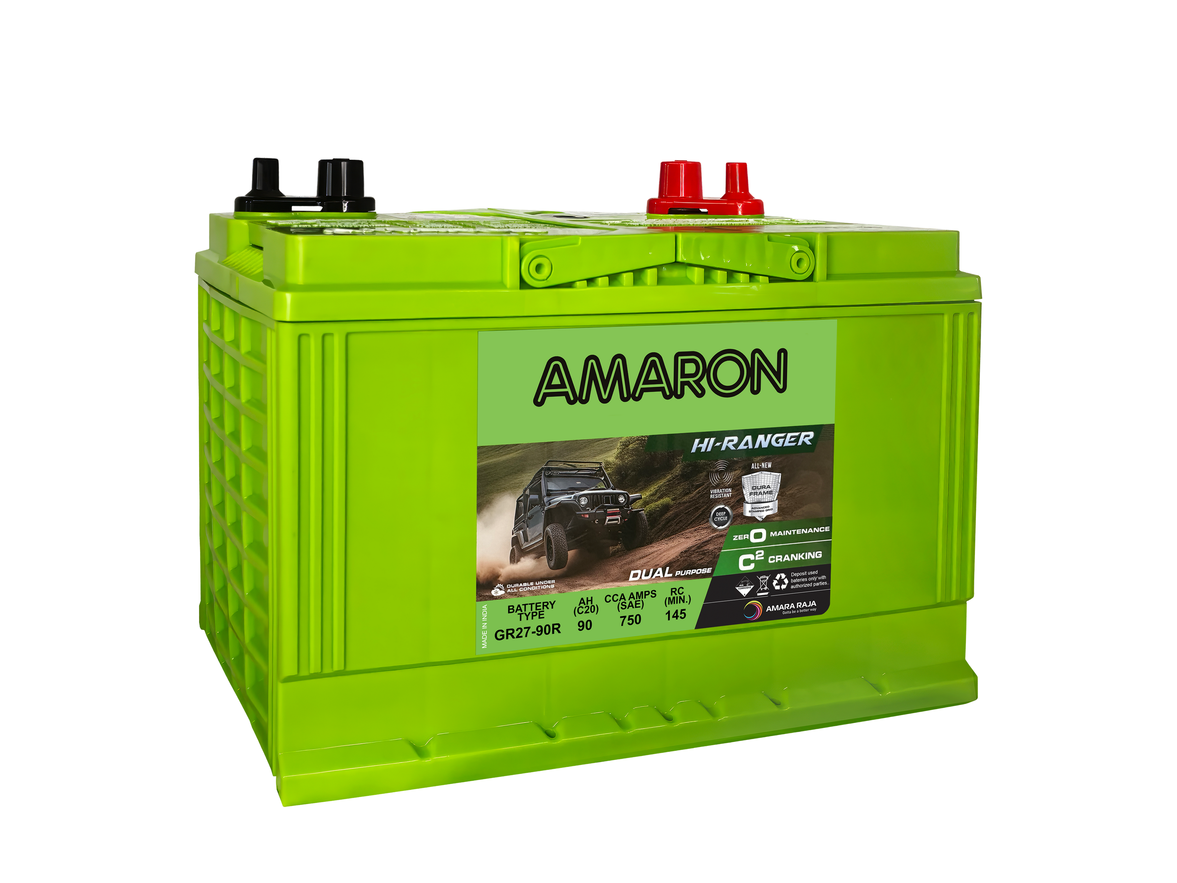 | AMARON |  PRO SERIES - DuraFrame ASG - GR27R Pro-Ranger Dual Terminal - 800CCA