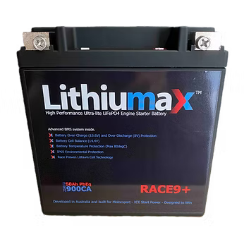 LITHIUMAX | RACE9+ High Performance 12V Lithium Battery - 900CCA