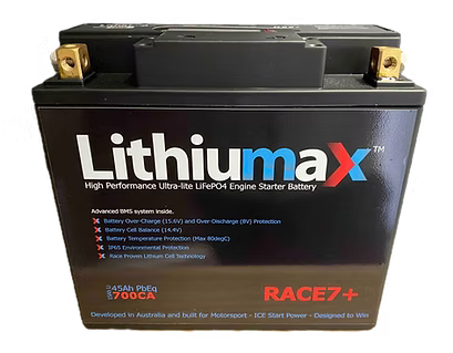 LITHIUMAX | RACE7+ High Performance 12V Lithium Battery - 700CCA