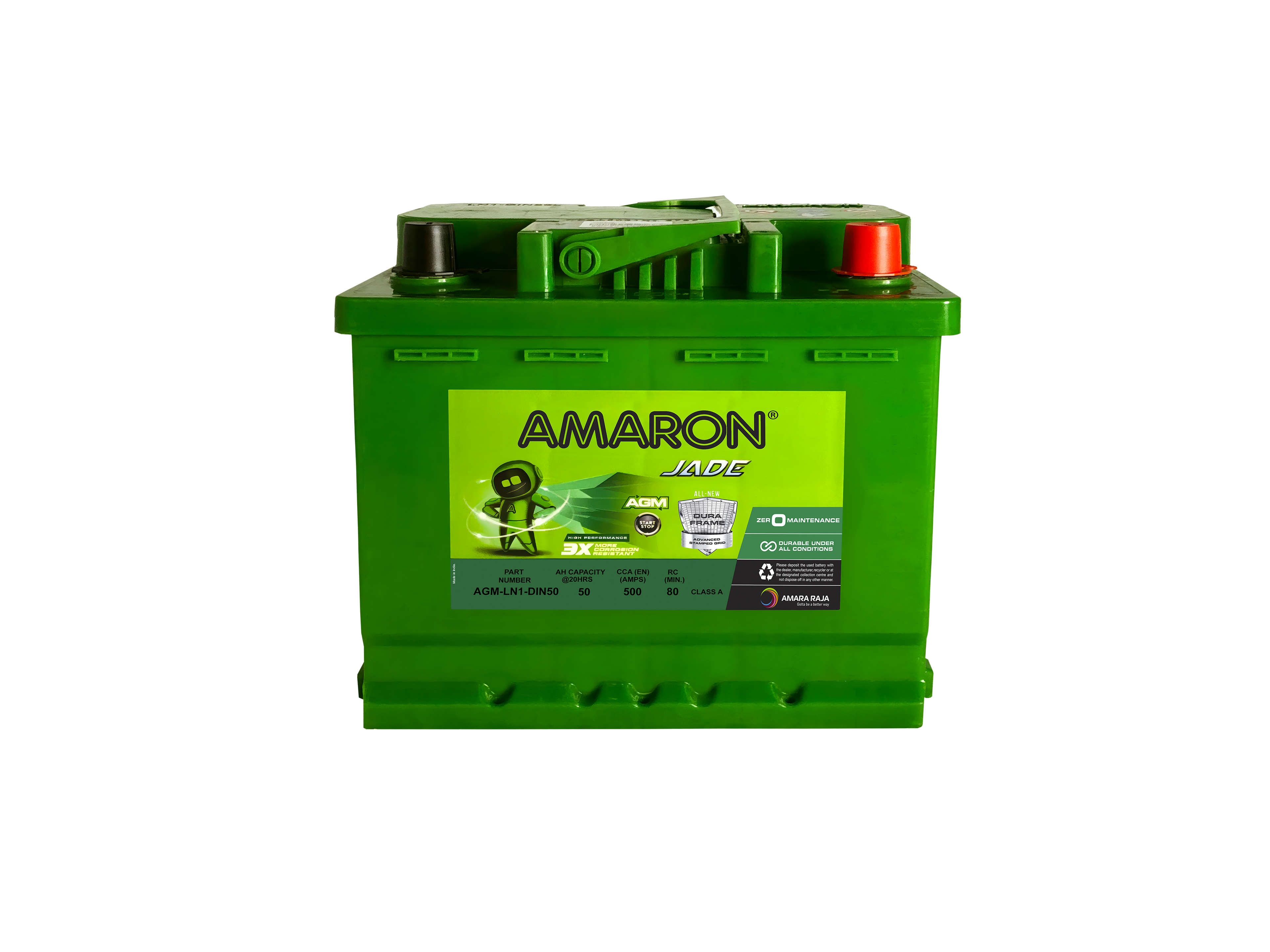 | AMARON | DIN50 (LN1) - JADE SERIES - AGM (START/STOP) - 500CCA