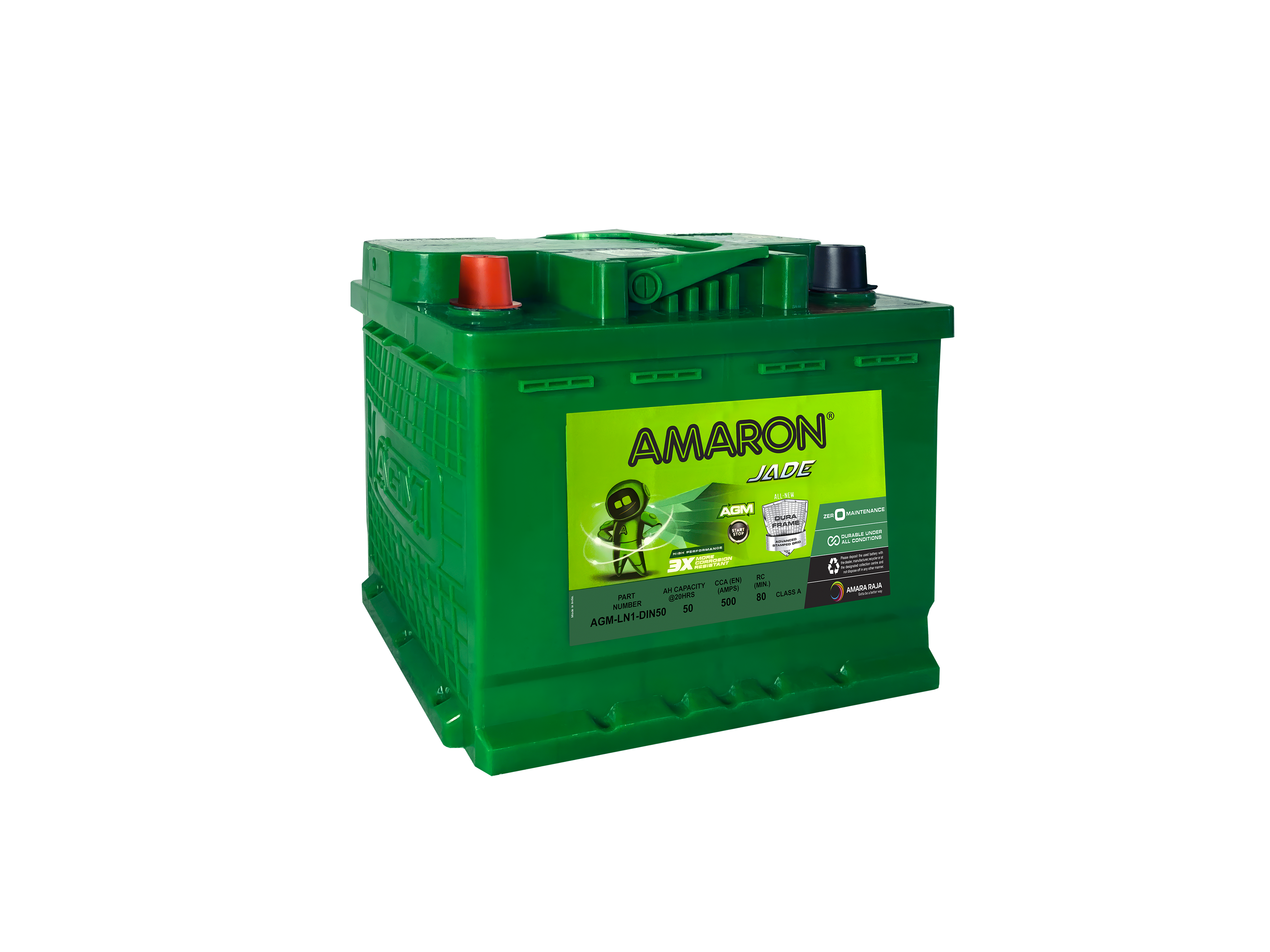 | AMARON | DIN50 (LN1) - JADE SERIES - AGM (START/STOP) - 500CCA