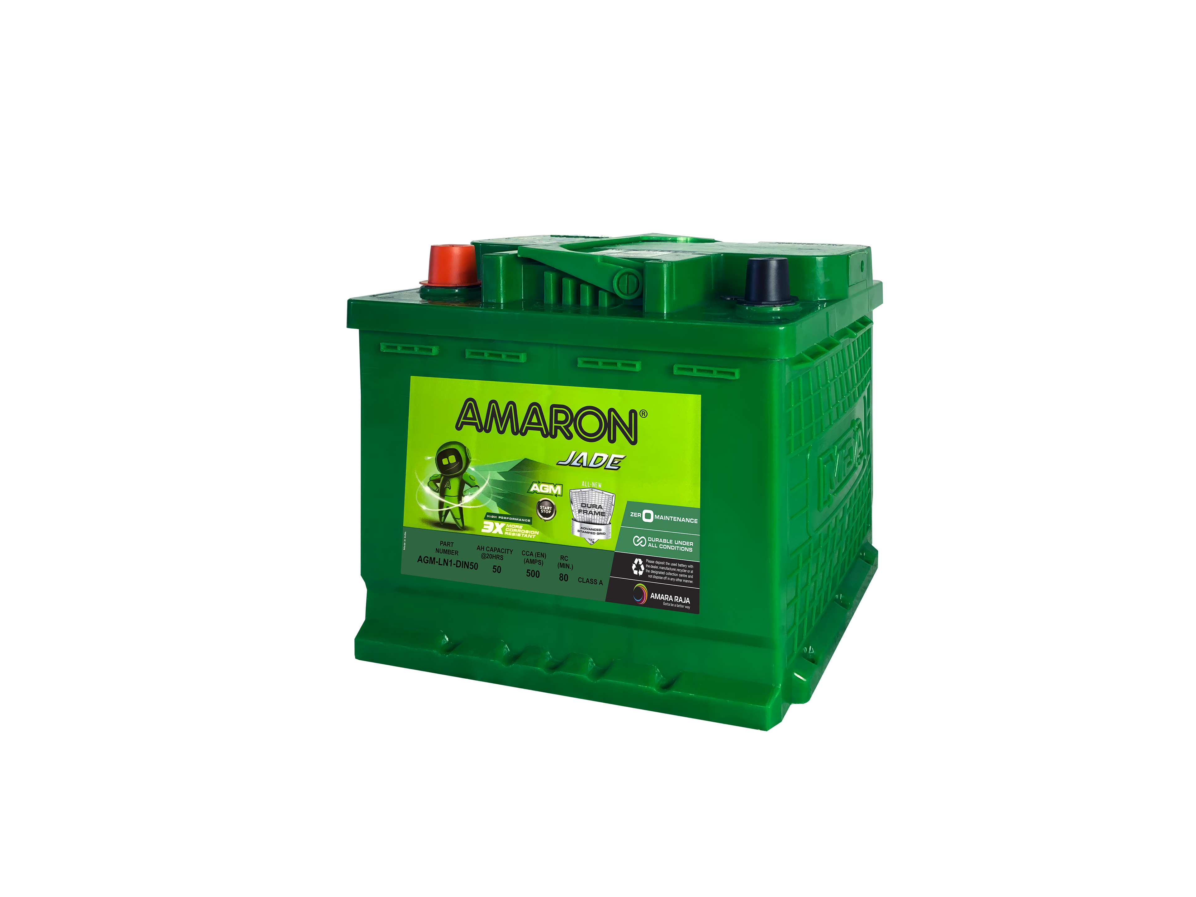 | AMARON | DIN50 (LN1) - JADE SERIES - AGM (START/STOP) - 500CCA