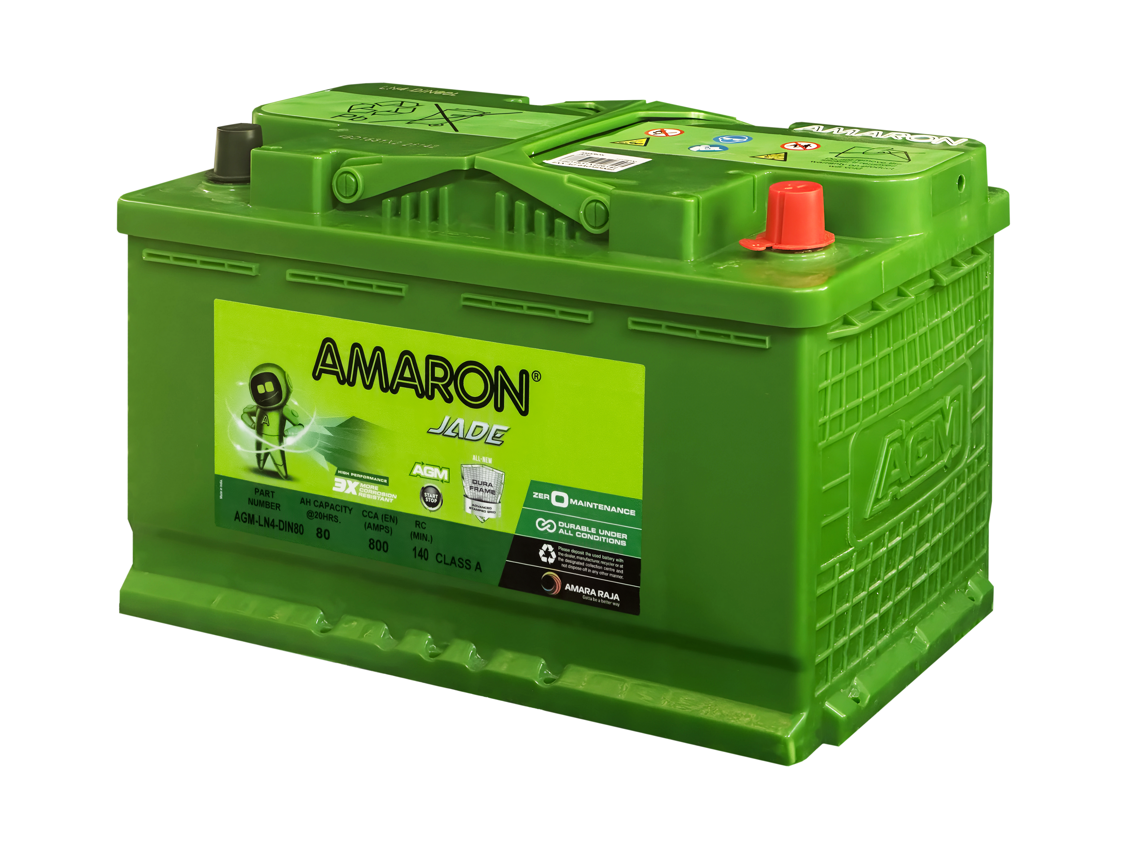 | AMARON | DIN80 (LN4) - JADE SERIES - AGM (START/STOP) - 800CCA