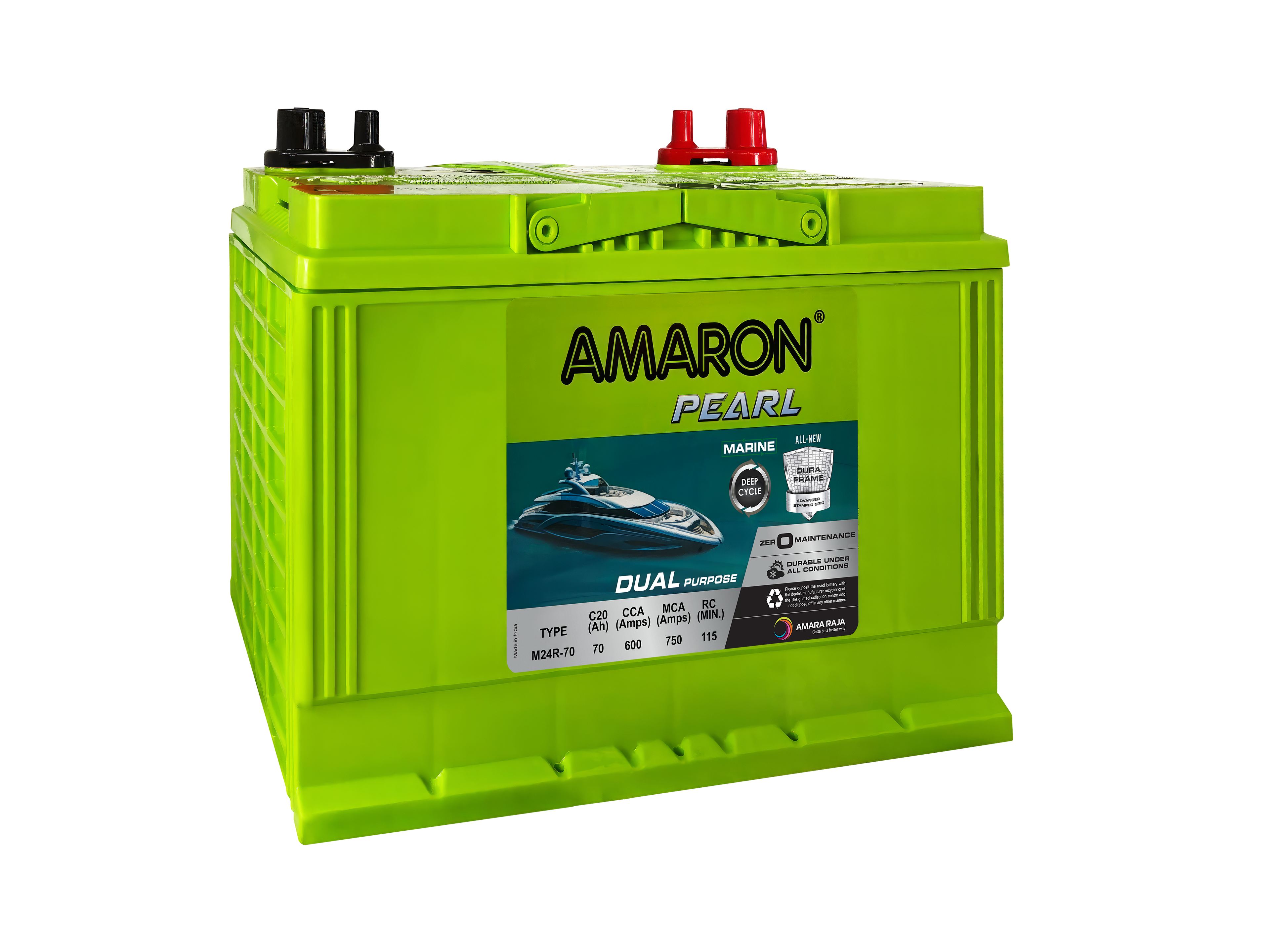 | AMARON | PEARL Marine Series 12V Battery M24-70R - 600CCA