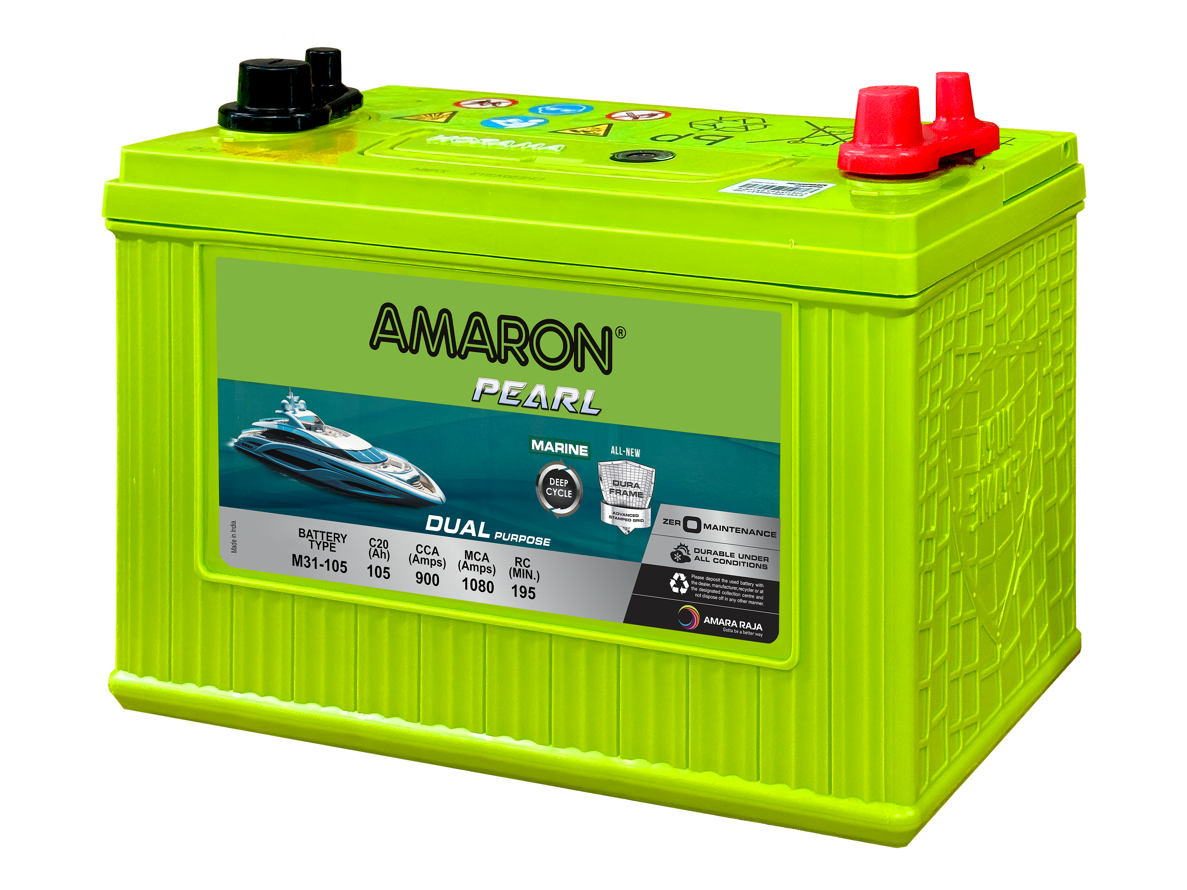 | AMARON | PEARL Marine Series 12V Battery M31-105R - 900CCA