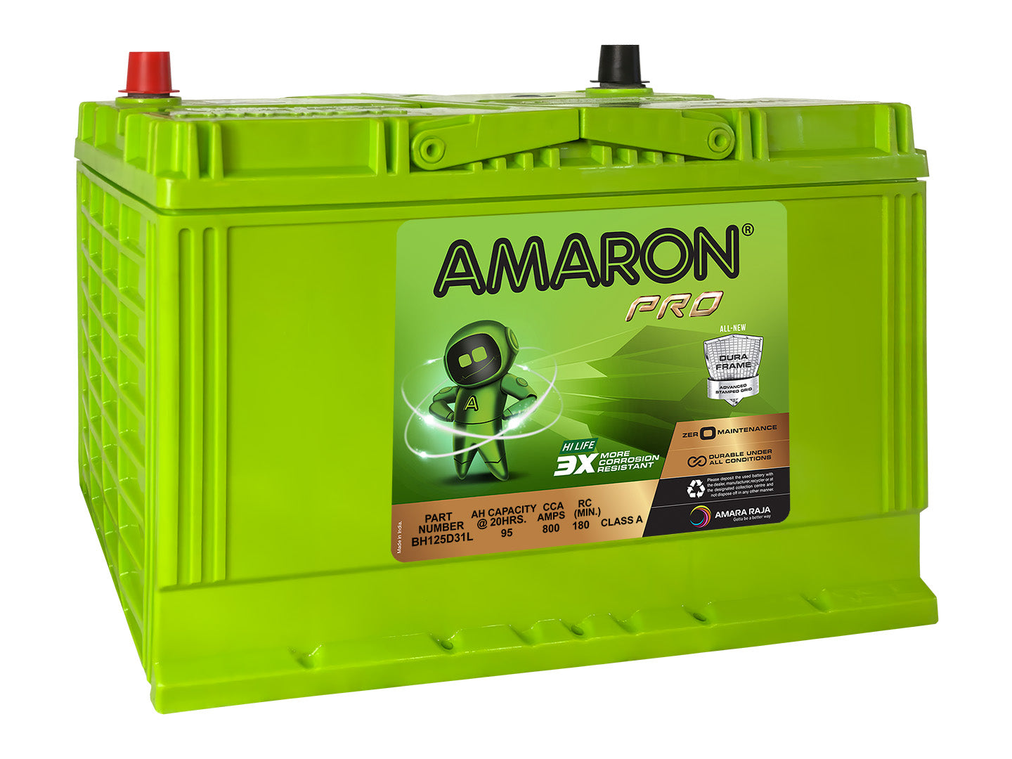 | AMARON |  Pro-Series MF Battery 125D31L (N70ZZL) - 800CCA