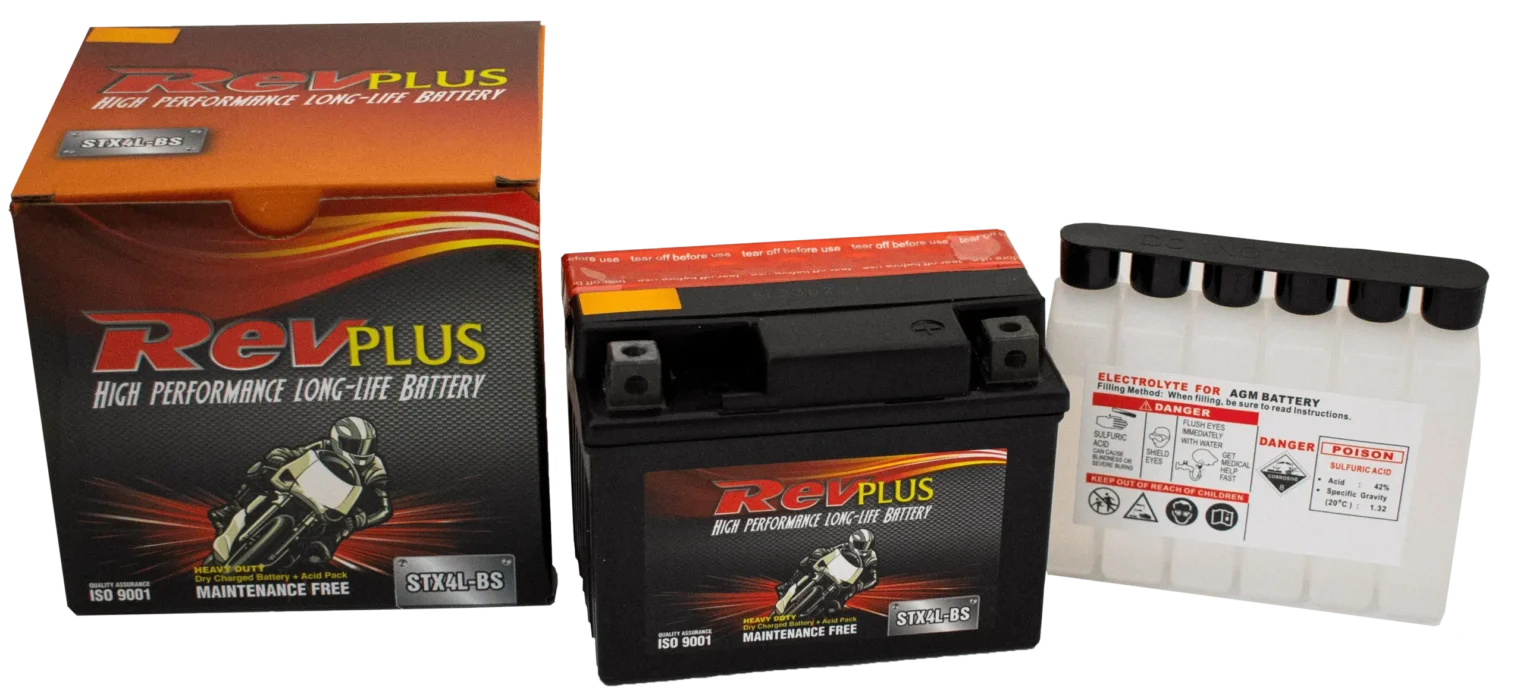 | REVPLUS | STX4L-BS MF Motorcycle Battery - 50CCA