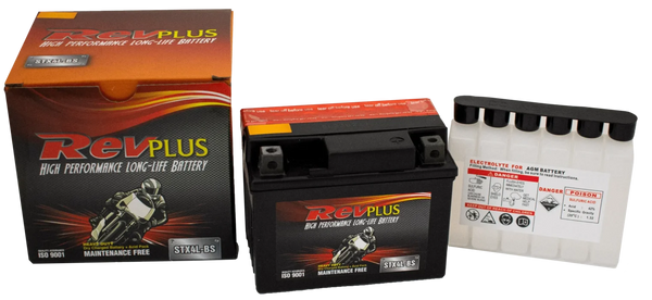 | REVPLUS | STX4L-BS MF Motorcycle Battery - 50CCA