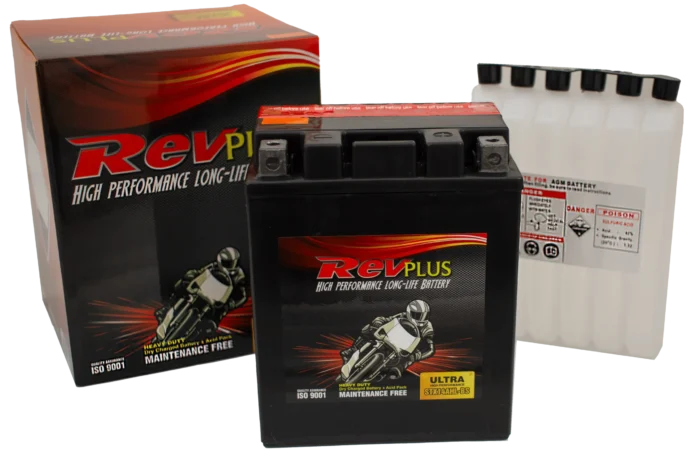 RevPlus | STX14AHL-BS Motorcycle 12V Battery - 210CCA